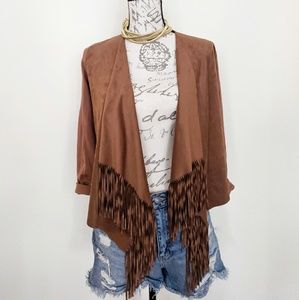 I.N.C. fringe cardigan